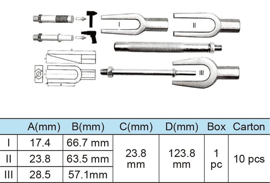 5 Pcs Tie Rod/Ball Joint Tool Kit(圖1)