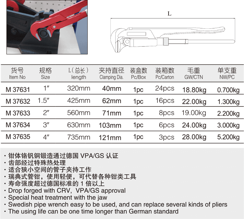 工業(yè)級90°鷹嘴鉗(圖1)